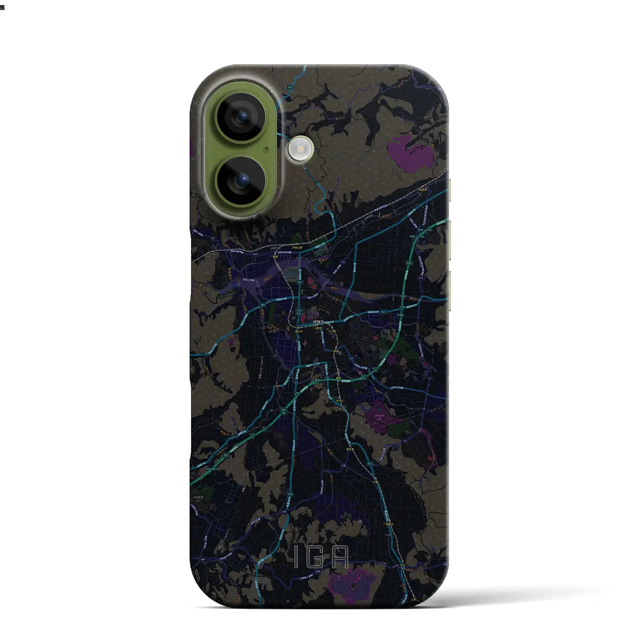 【伊賀(三重県)】地図柄iPhoneケース(バックカバータイプ)