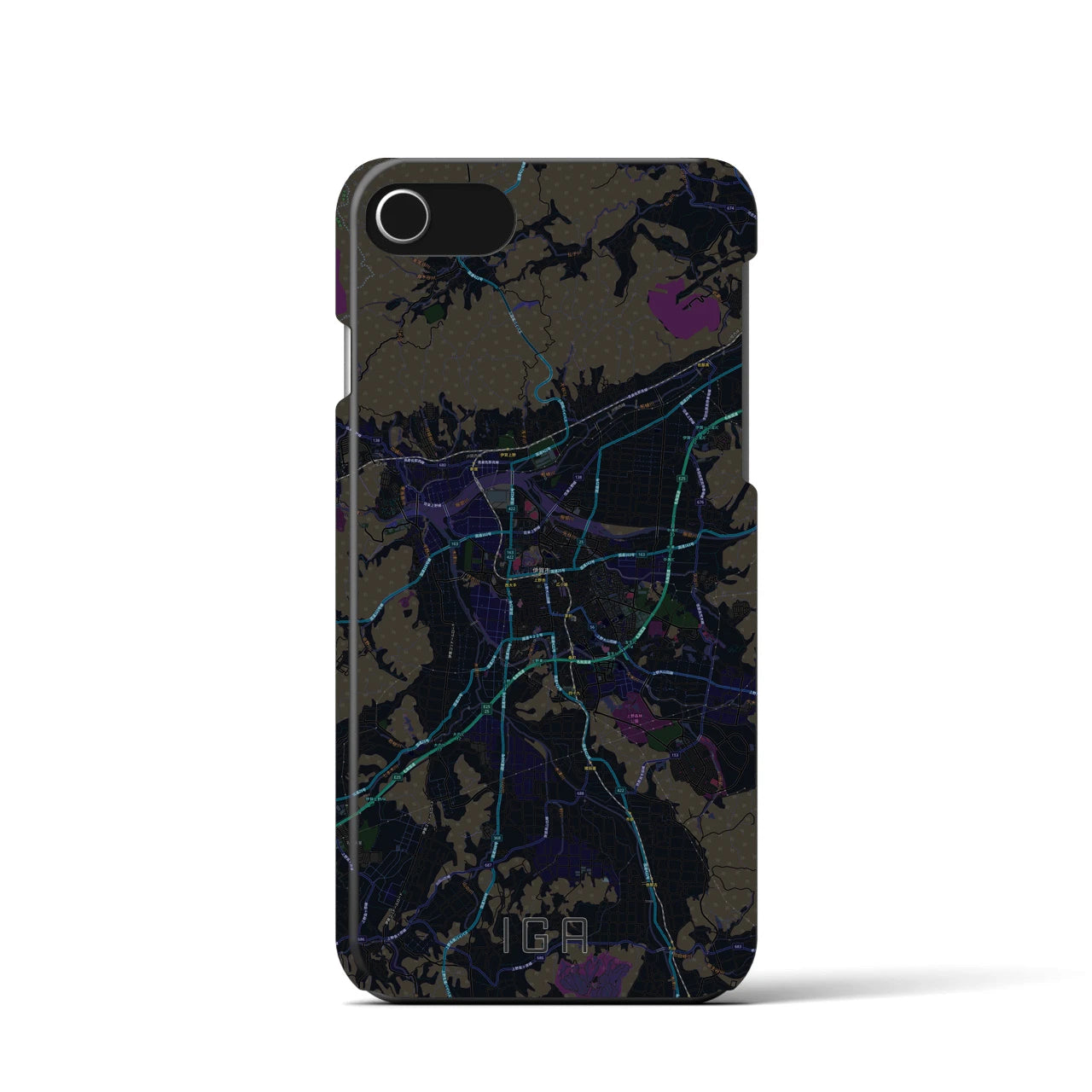 【伊賀(三重県)】地図柄iPhoneケース(バックカバータイプ)