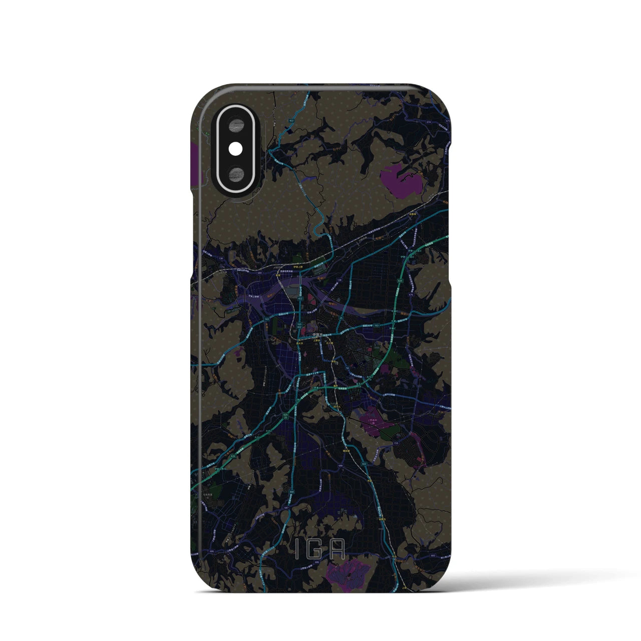 【伊賀(三重県)】地図柄iPhoneケース(バックカバータイプ)
