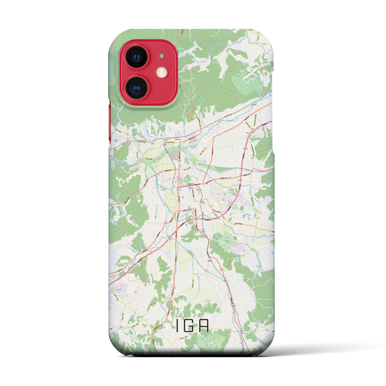 【伊賀(三重県)】地図柄iPhoneケース(バックカバータイプ)