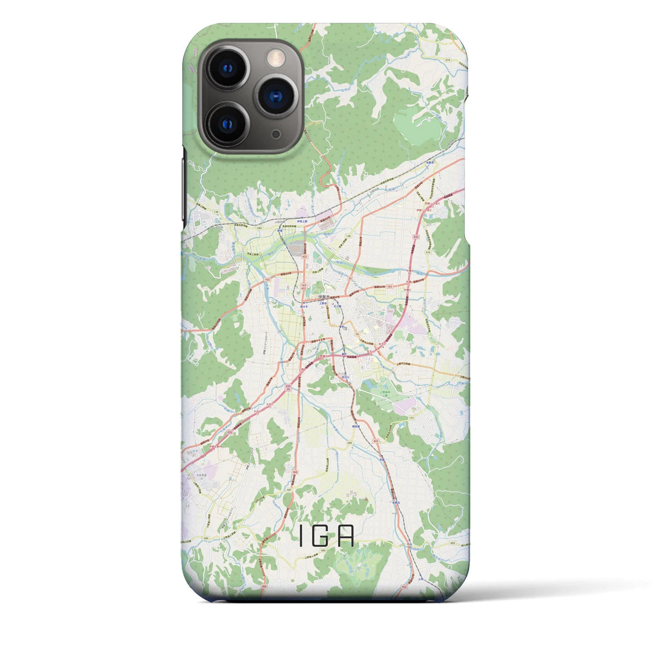 【伊賀(三重県)】地図柄iPhoneケース(バックカバータイプ)