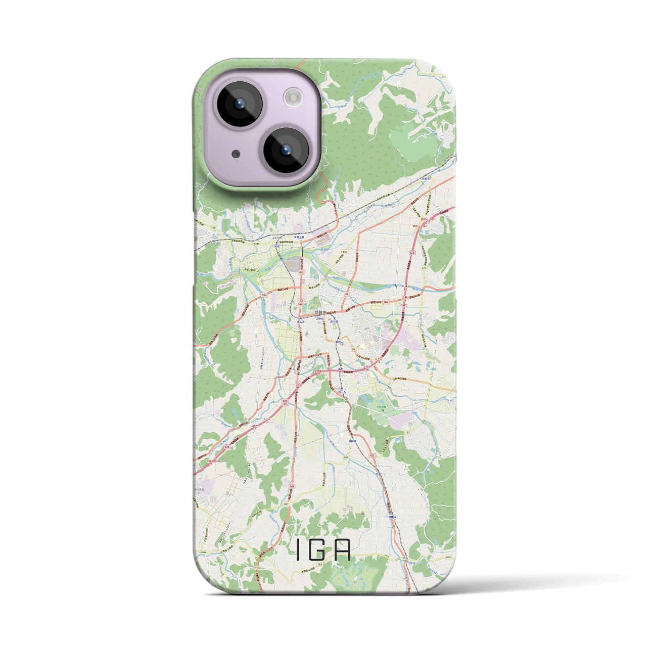 【伊賀(三重県)】地図柄iPhoneケース(バックカバータイプ)