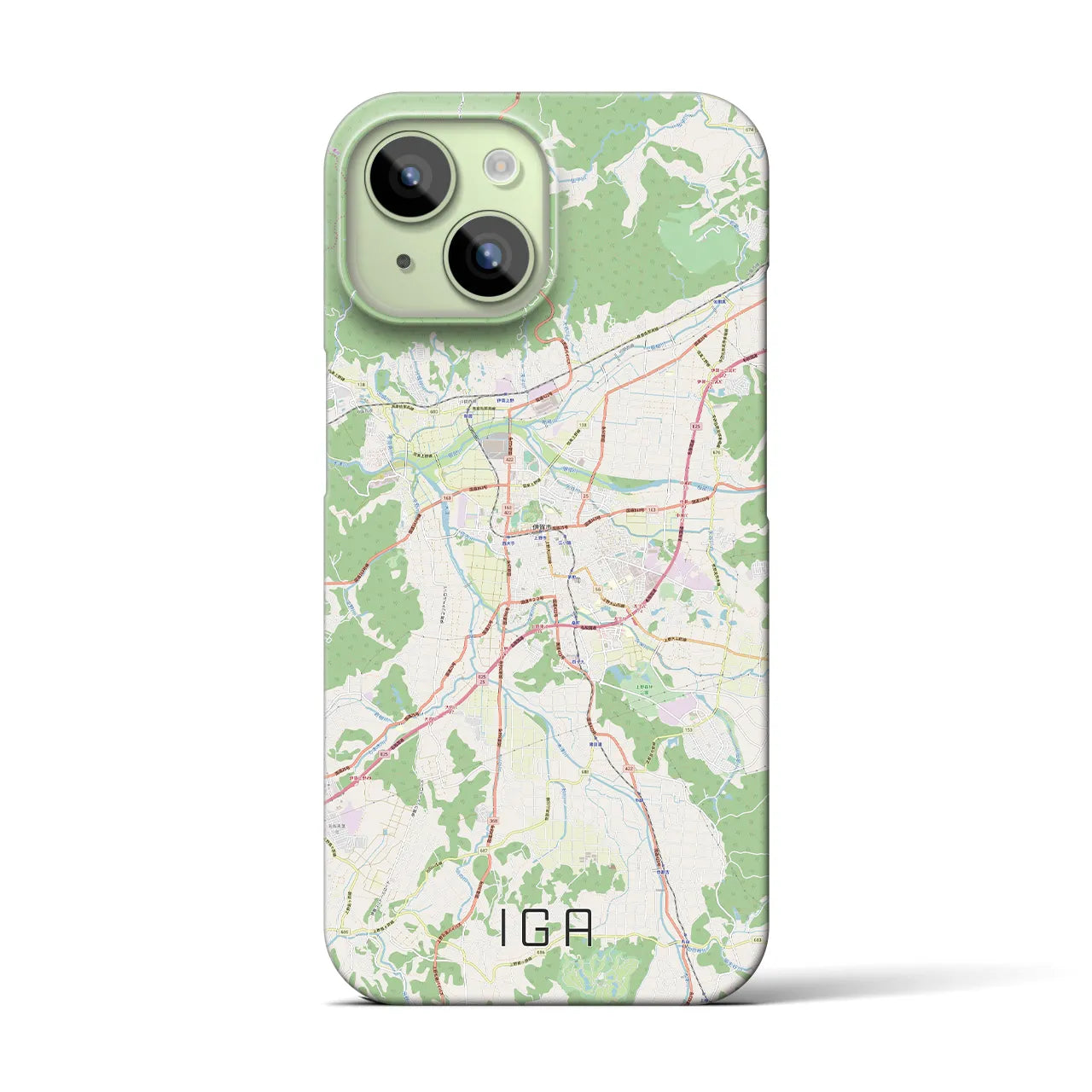 【伊賀(三重県)】地図柄iPhoneケース(バックカバータイプ)