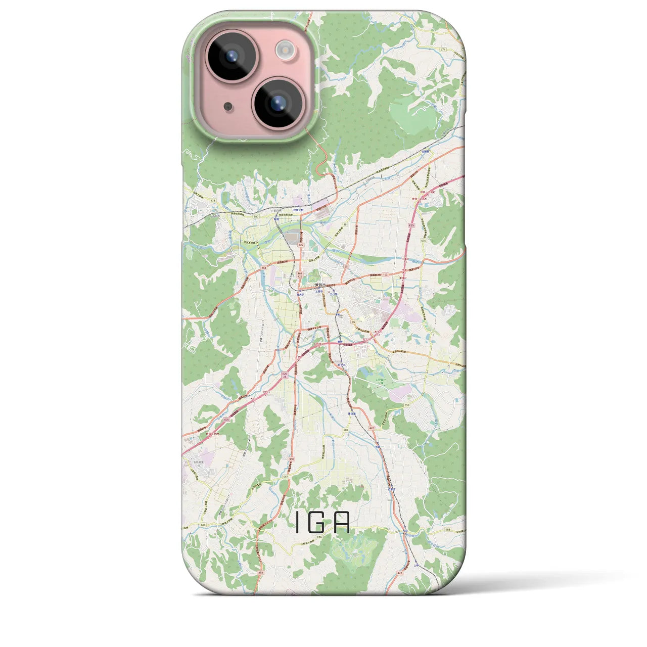 【伊賀(三重県)】地図柄iPhoneケース(バックカバータイプ)
