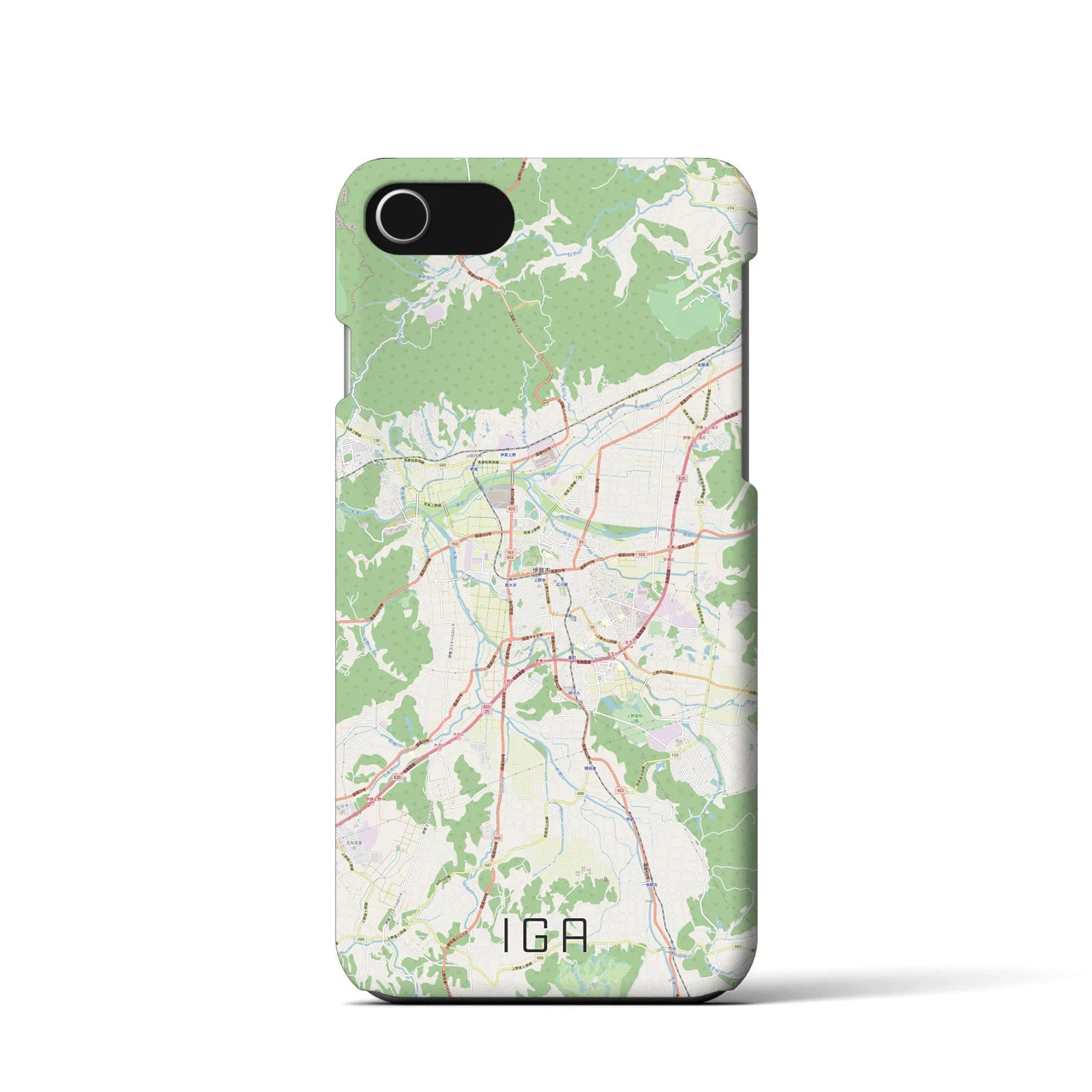【伊賀(三重県)】地図柄iPhoneケース(バックカバータイプ)