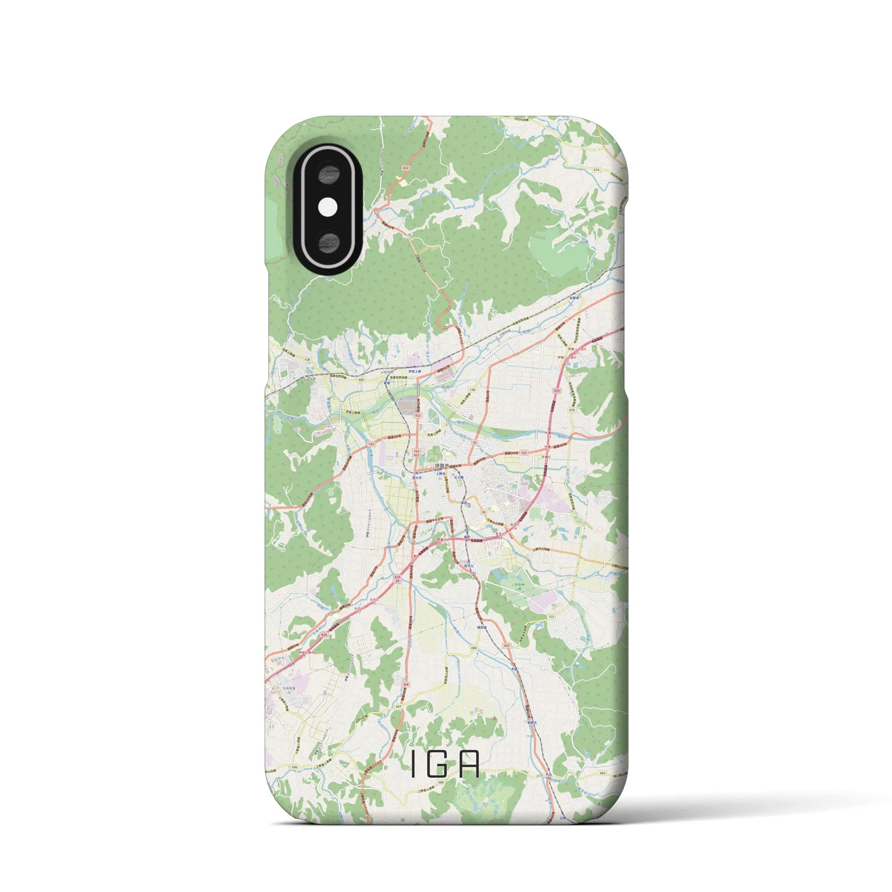 【伊賀(三重県)】地図柄iPhoneケース(バックカバータイプ)