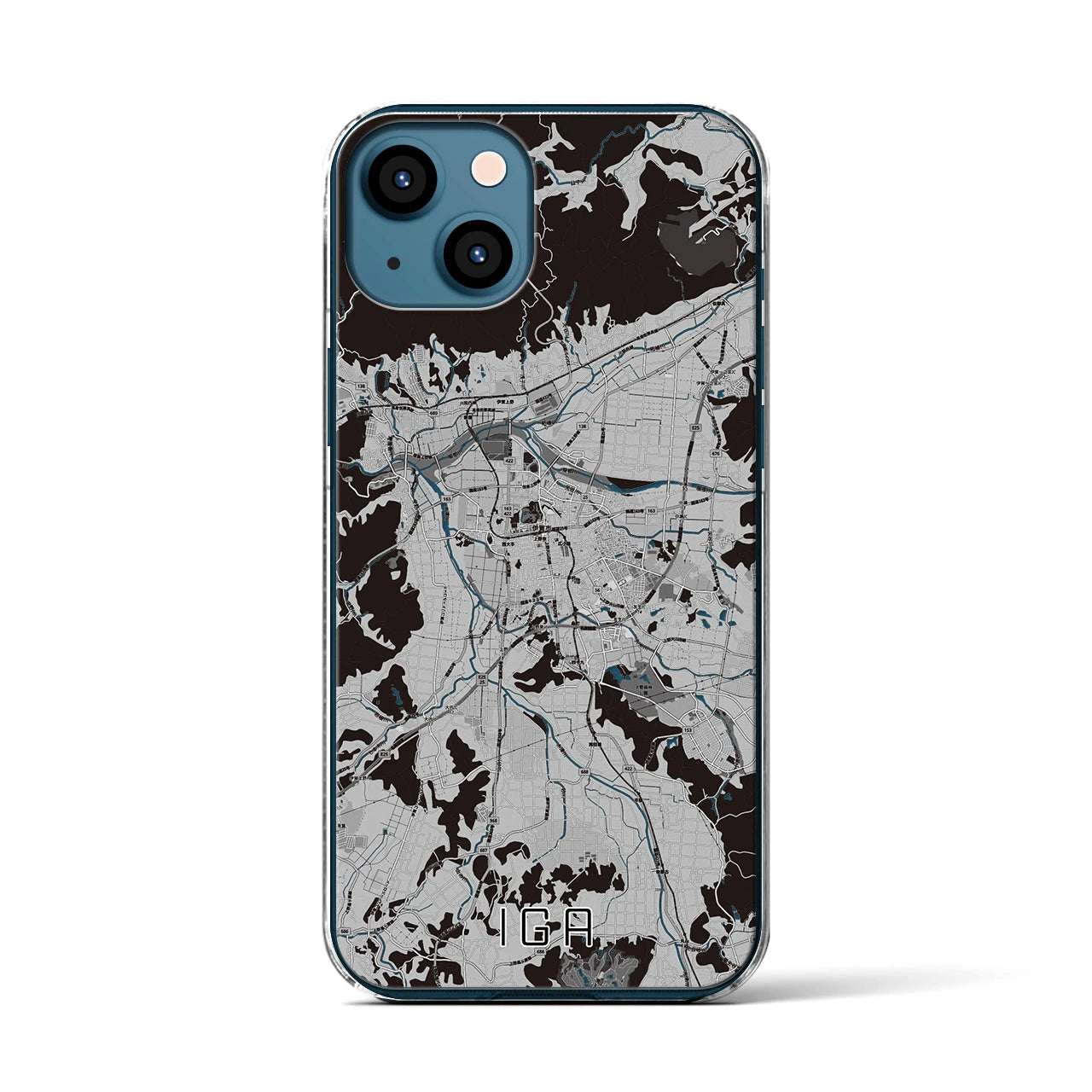 【伊賀(三重県)】地図柄iPhoneケース(クリアタイプ)