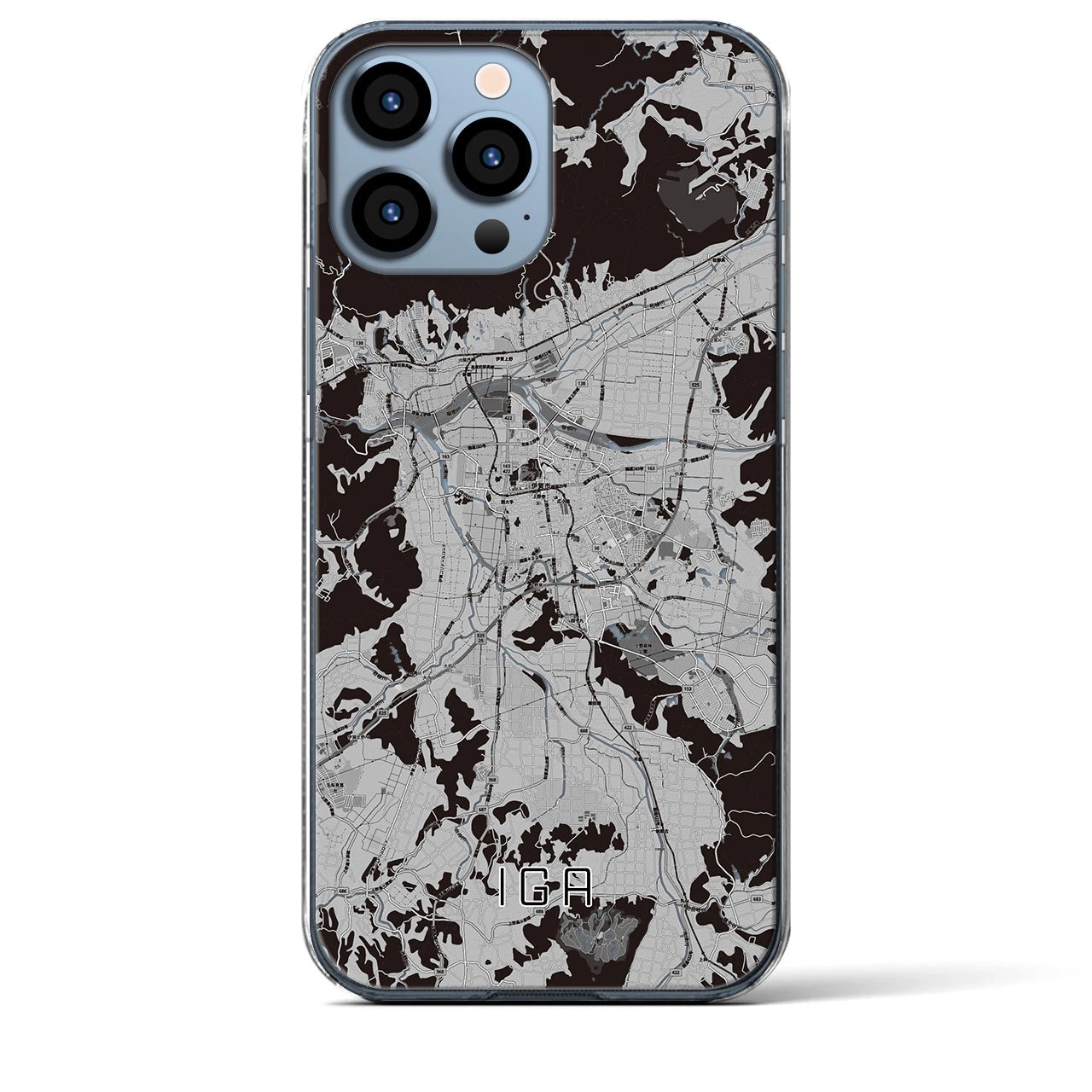 【伊賀(三重県)】地図柄iPhoneケース(クリアタイプ)