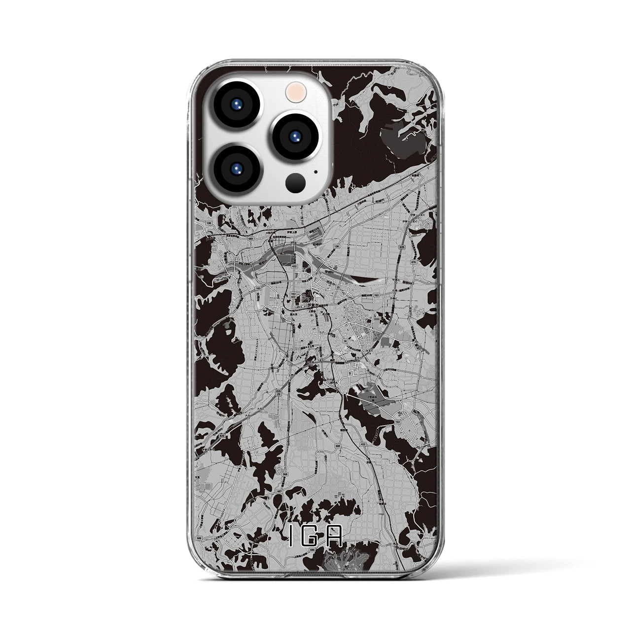 【伊賀(三重県)】地図柄iPhoneケース(クリアタイプ)