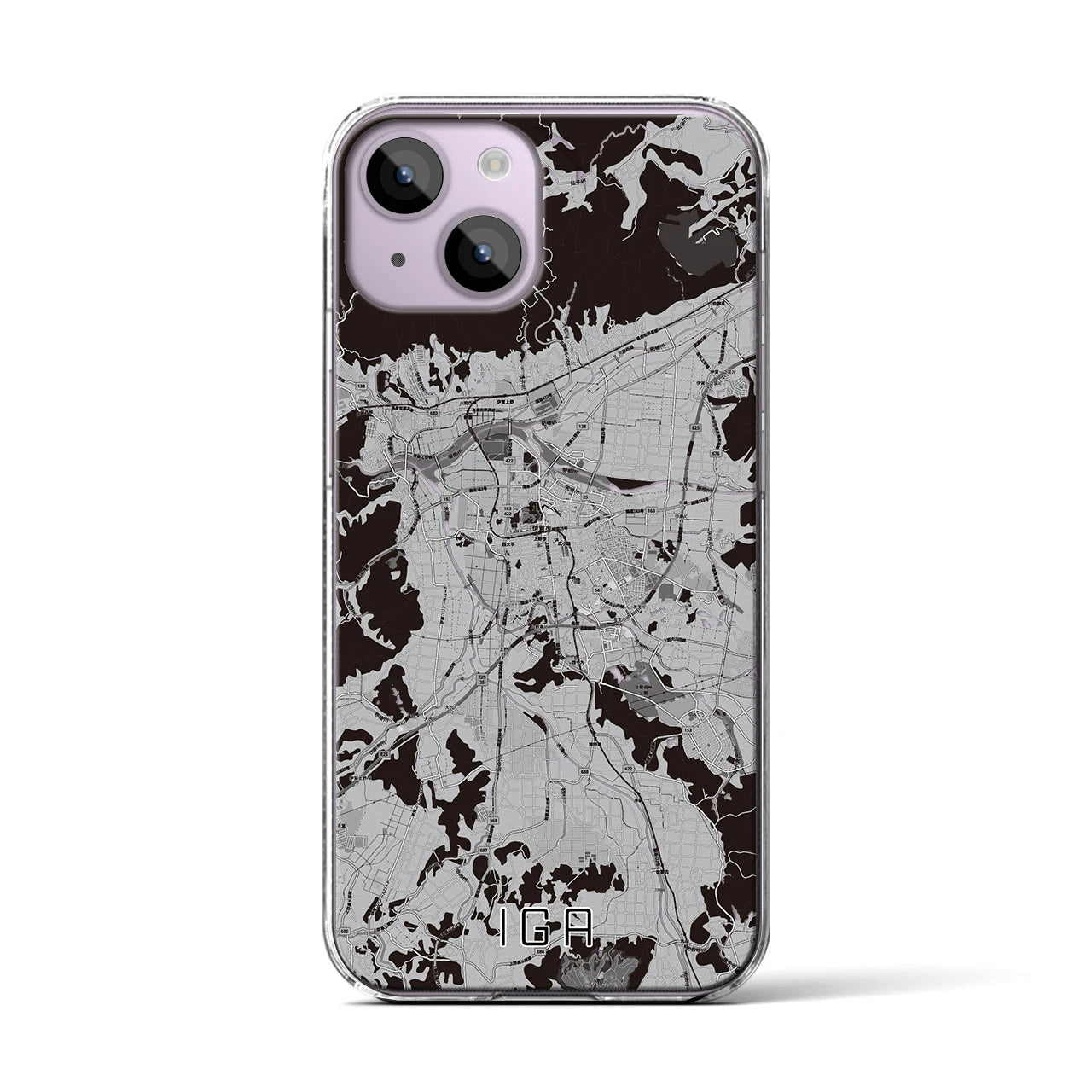 【伊賀(三重県)】地図柄iPhoneケース(クリアタイプ)