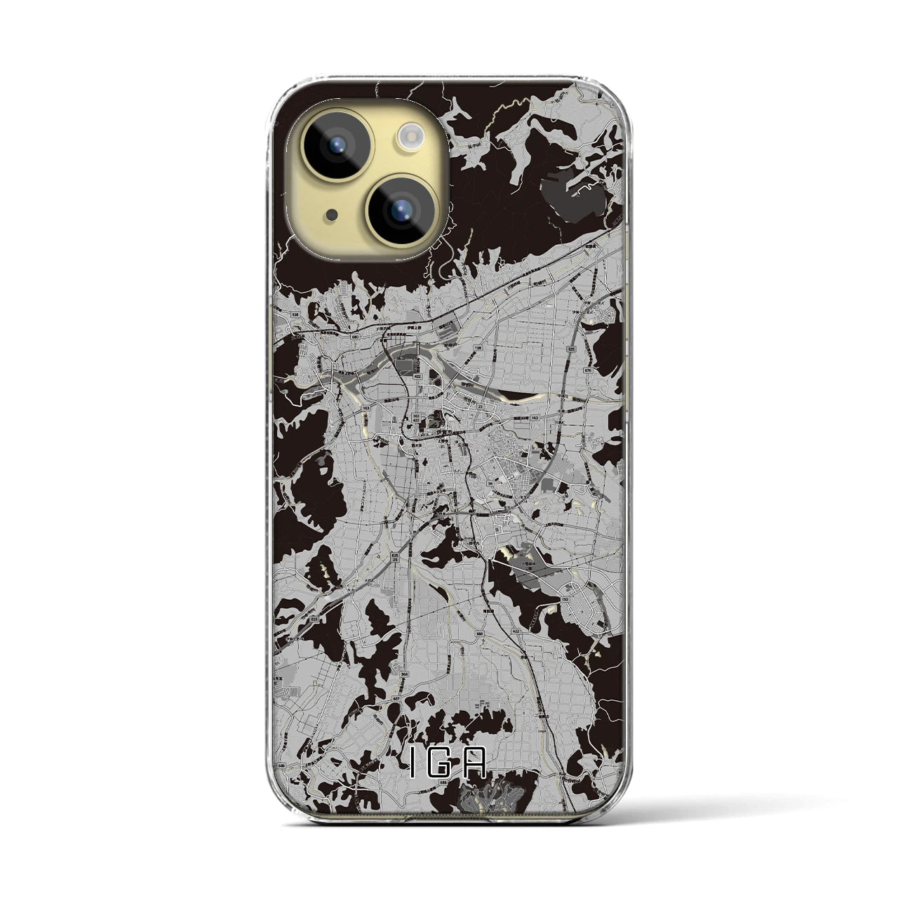 【伊賀(三重県)】地図柄iPhoneケース(クリアタイプ)