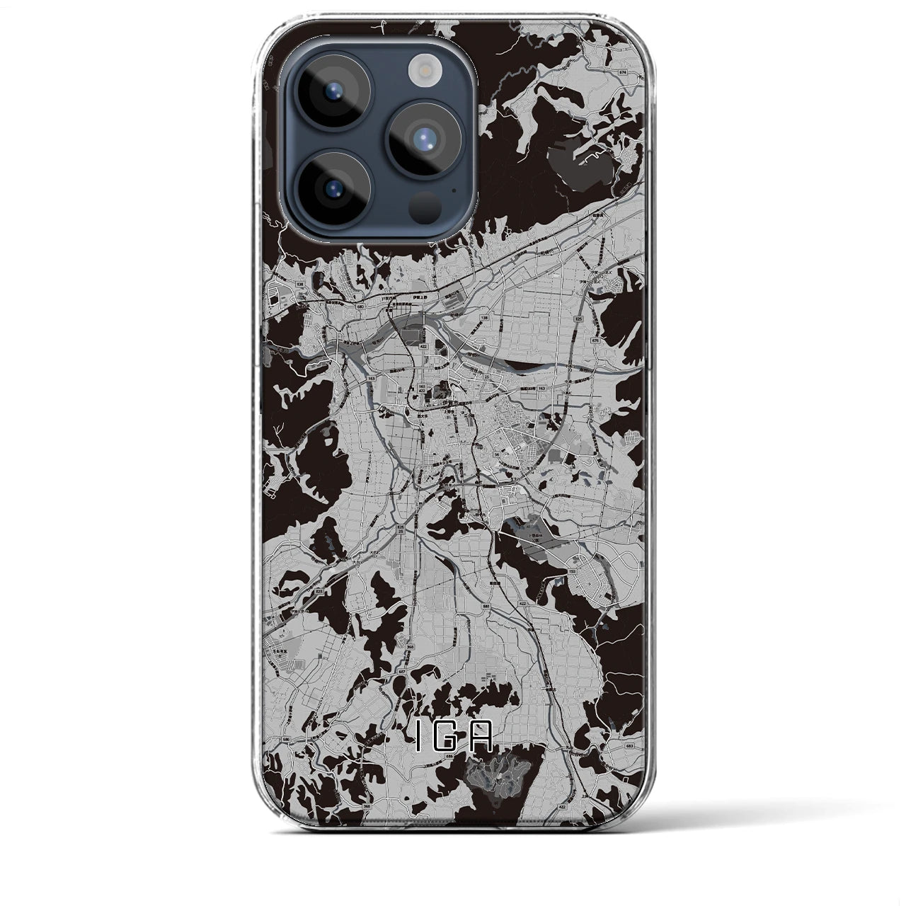 【伊賀(三重県)】地図柄iPhoneケース(クリアタイプ)