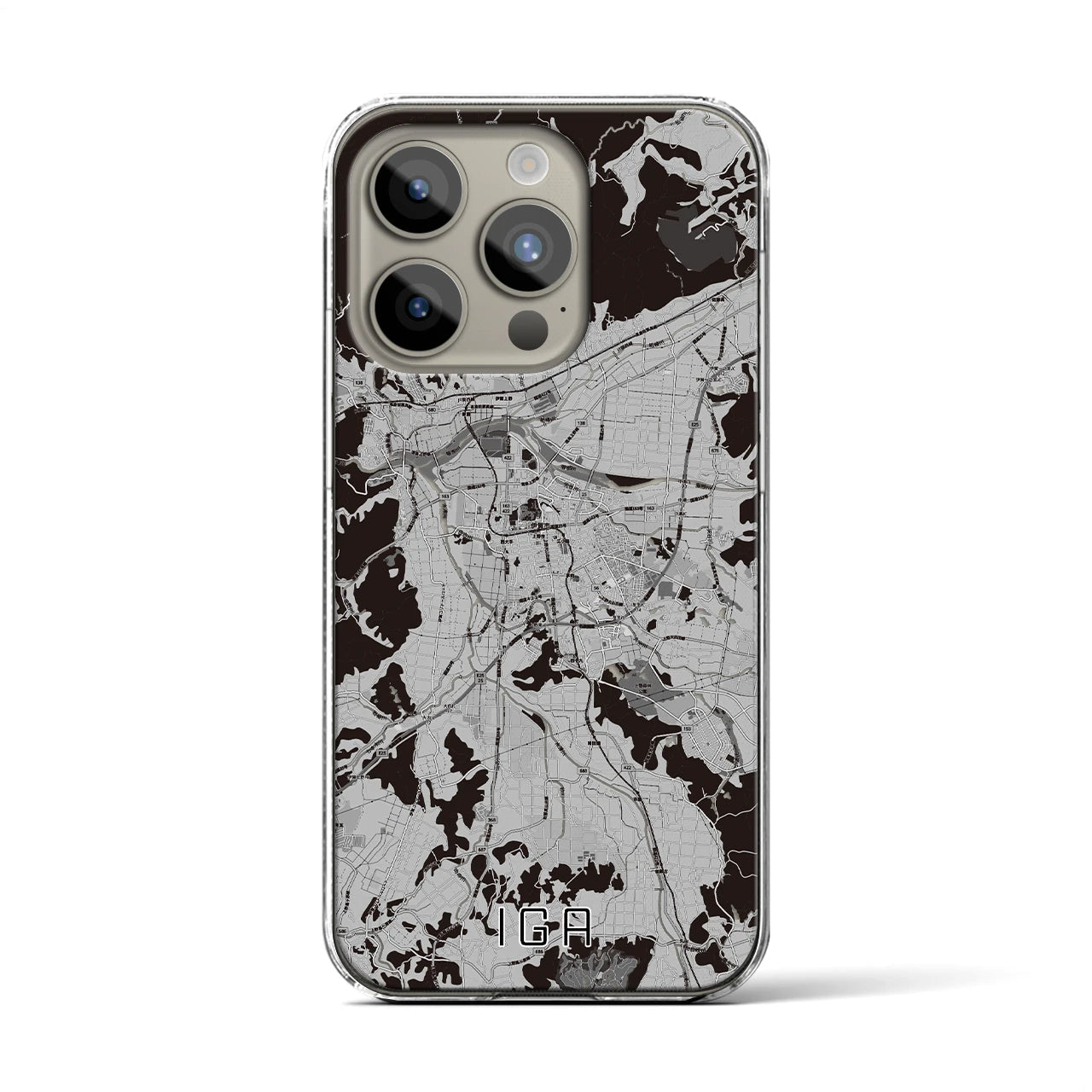 【伊賀(三重県)】地図柄iPhoneケース(クリアタイプ)