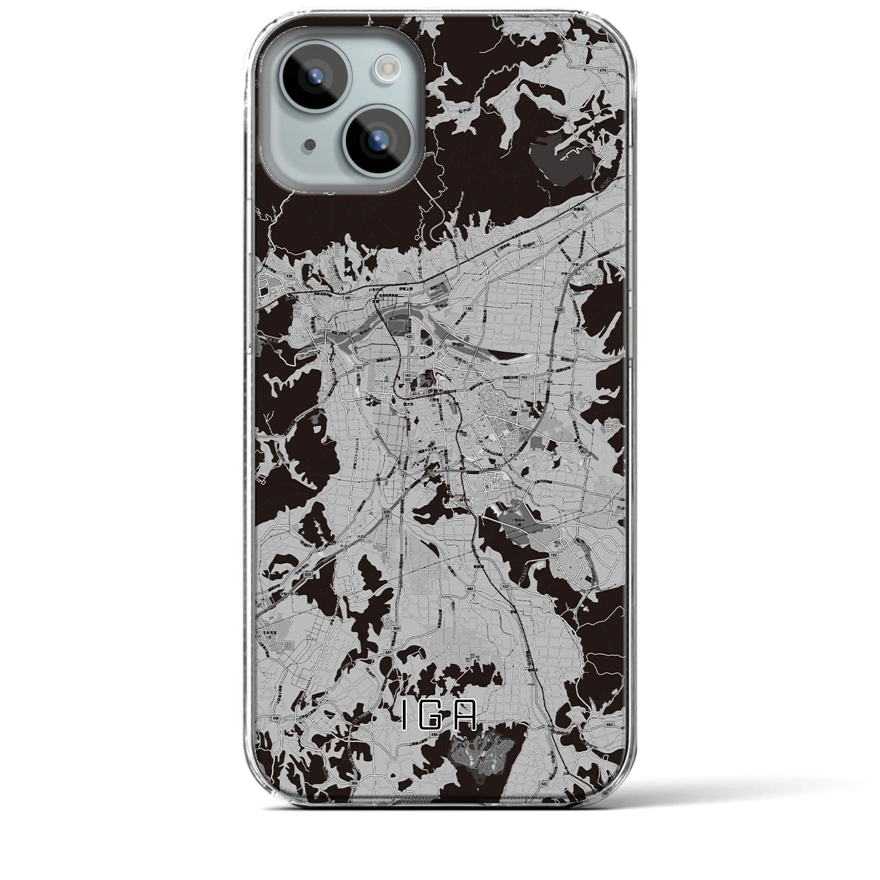 【伊賀(三重県)】地図柄iPhoneケース(クリアタイプ)