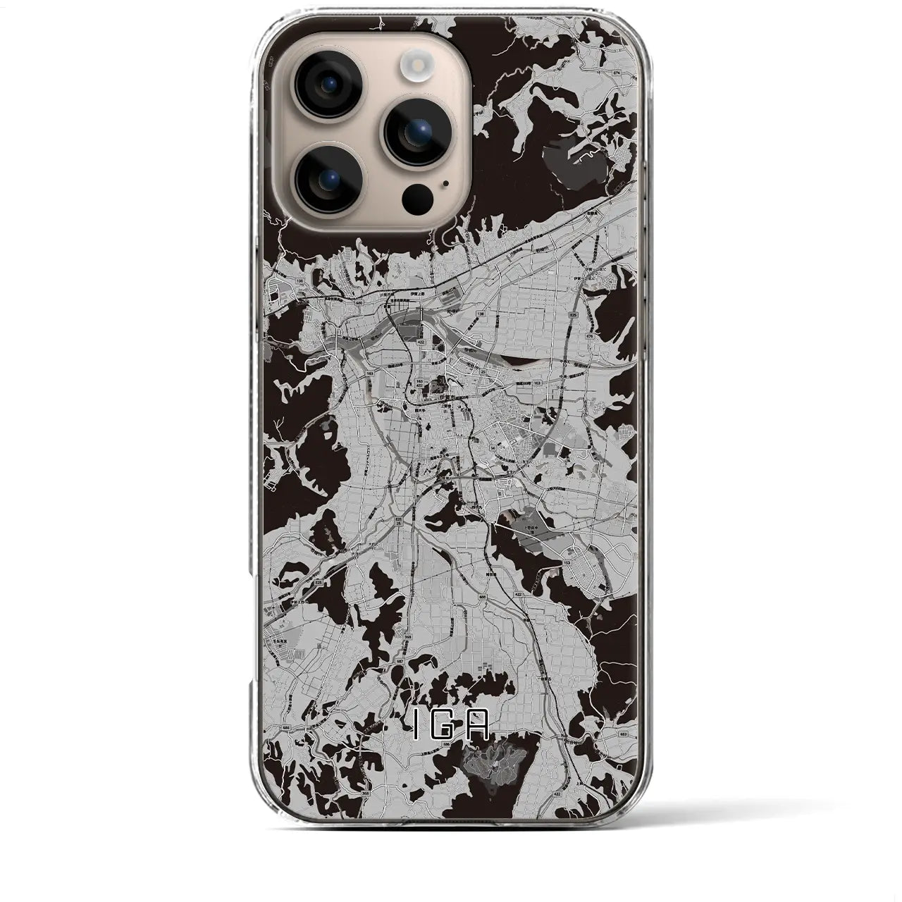 【伊賀(三重県)】地図柄iPhoneケース(クリアタイプ)