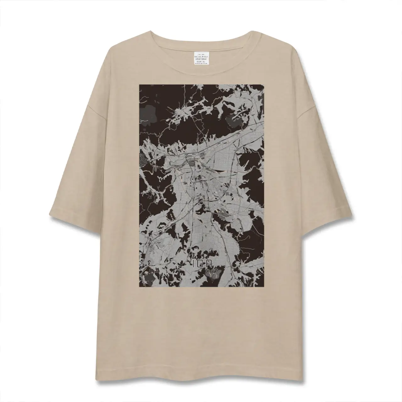 【伊賀(三重県)】地図柄ビッグシルエットTシャツ