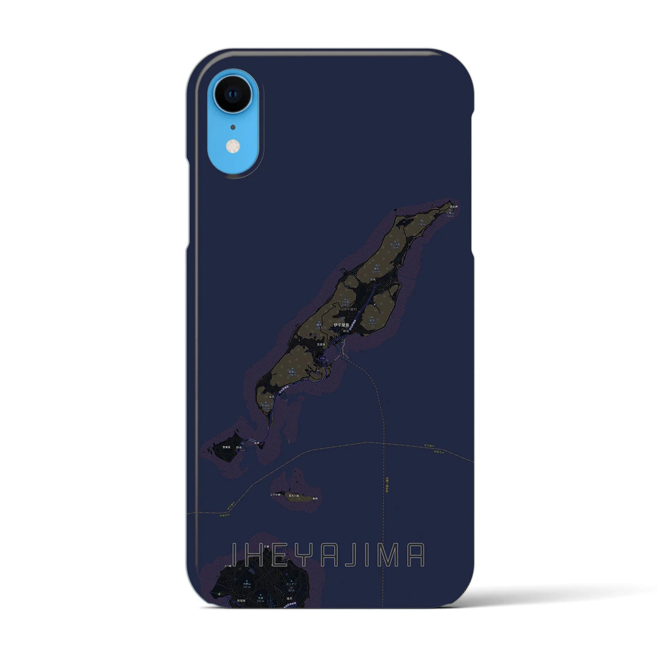 【伊平屋島(沖縄県)】地図柄iPhoneケース(バックカバータイプ)