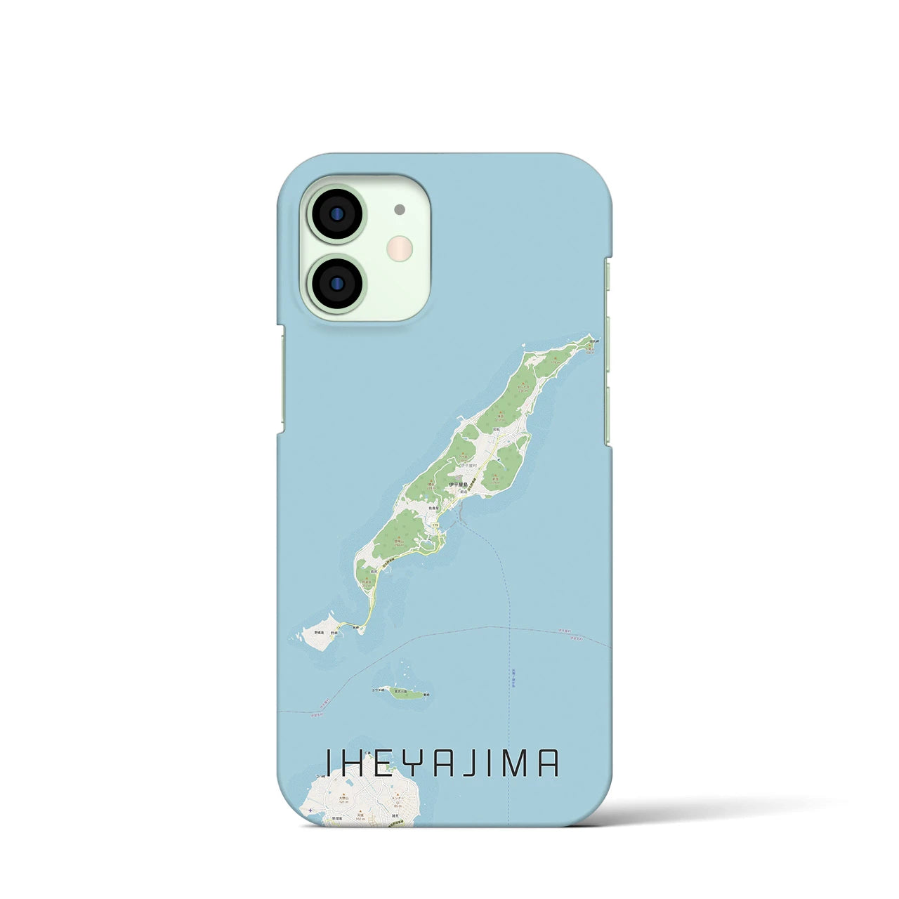 【伊平屋島(沖縄県)】地図柄iPhoneケース(バックカバータイプ)