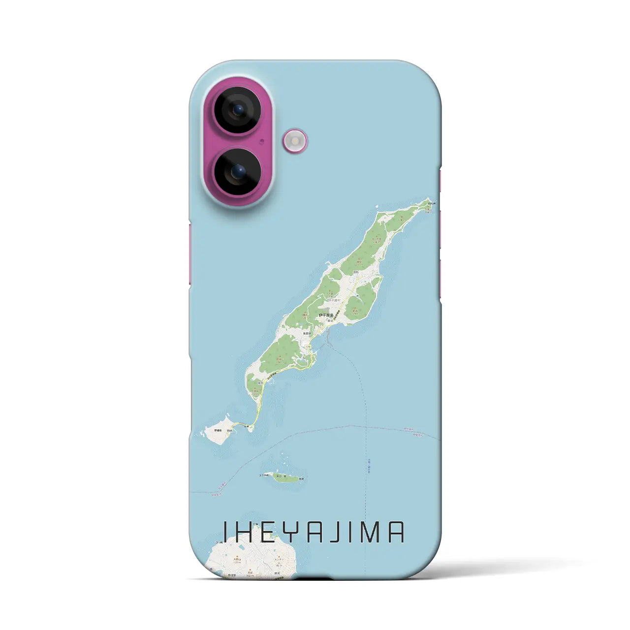 【伊平屋島(沖縄県)】地図柄iPhoneケース(バックカバータイプ)