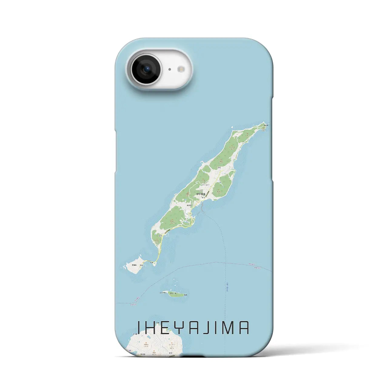 【伊平屋島(沖縄県)】地図柄iPhoneケース(バックカバータイプ)