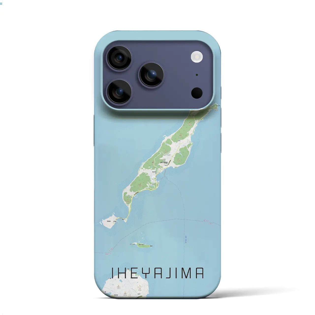 【伊平屋島(沖縄県)】地図柄iPhoneケース(バックカバータイプ)