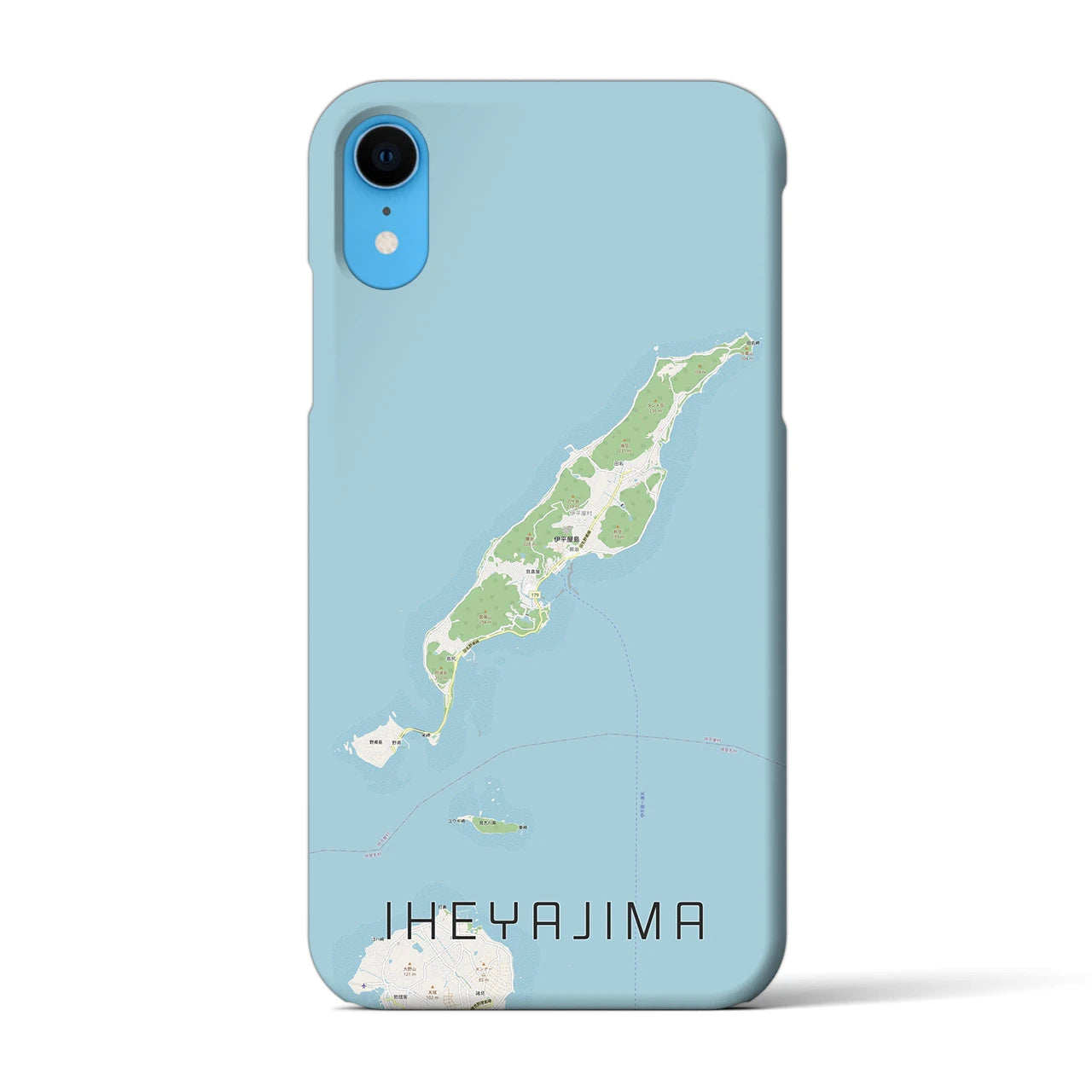 【伊平屋島(沖縄県)】地図柄iPhoneケース(バックカバータイプ)