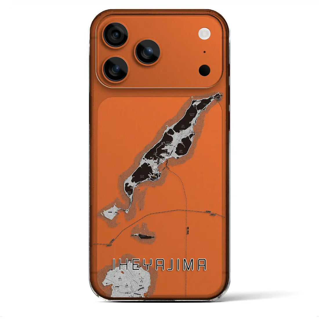 【伊平屋島(沖縄県)】地図柄iPhoneケース(クリアタイプ)