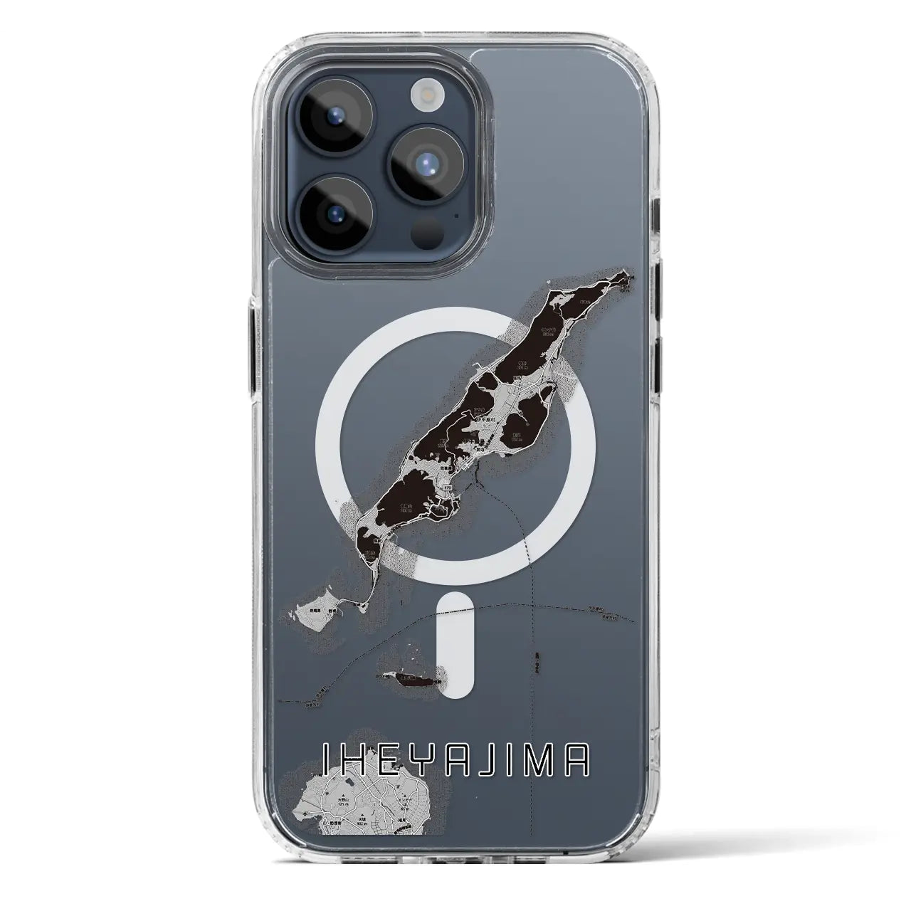 【伊平屋島(沖縄県)】地図柄iPhoneケース(MagSafeタイプ)