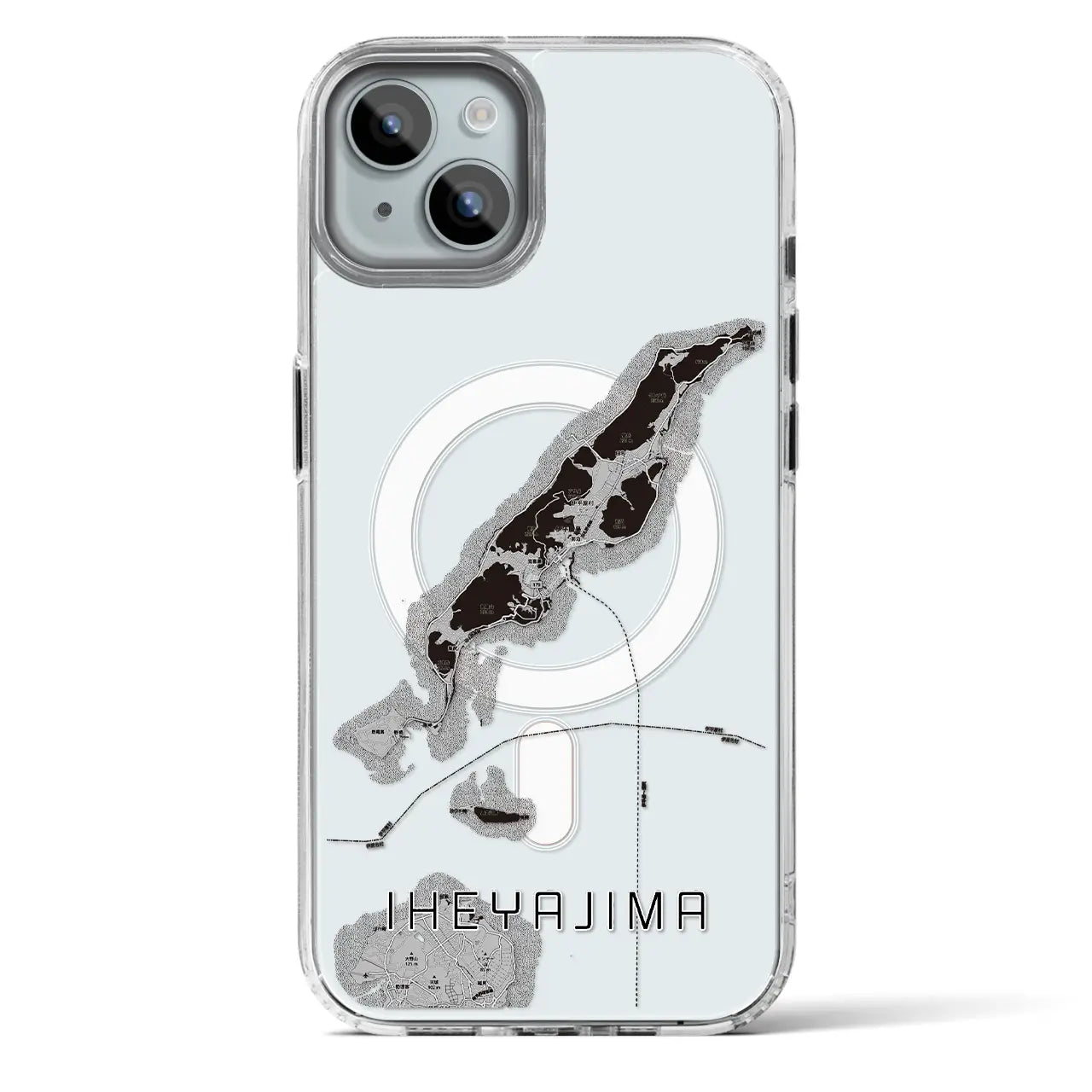 【伊平屋島(沖縄県)】地図柄iPhoneケース(MagSafeタイプ)