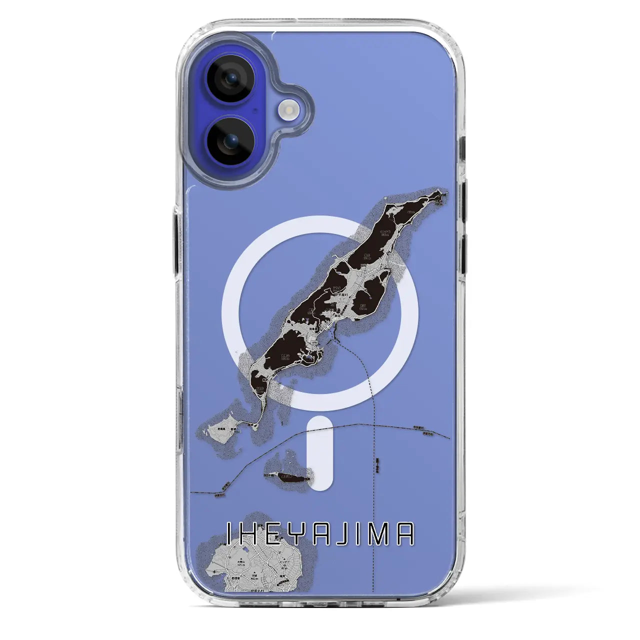 【伊平屋島(沖縄県)】地図柄iPhoneケース(MagSafeタイプ)