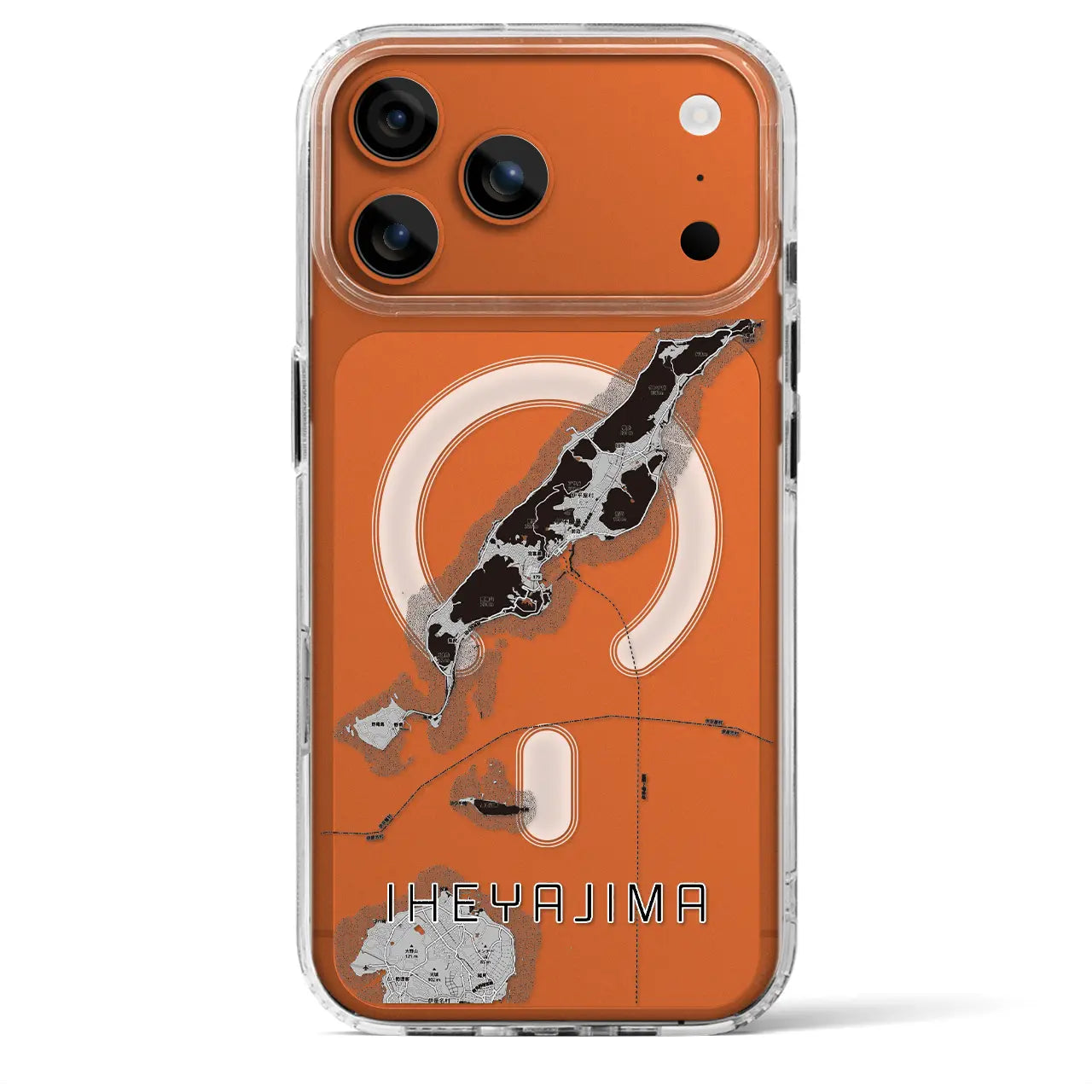 【伊平屋島(沖縄県)】地図柄iPhoneケース(MagSafeタイプ)