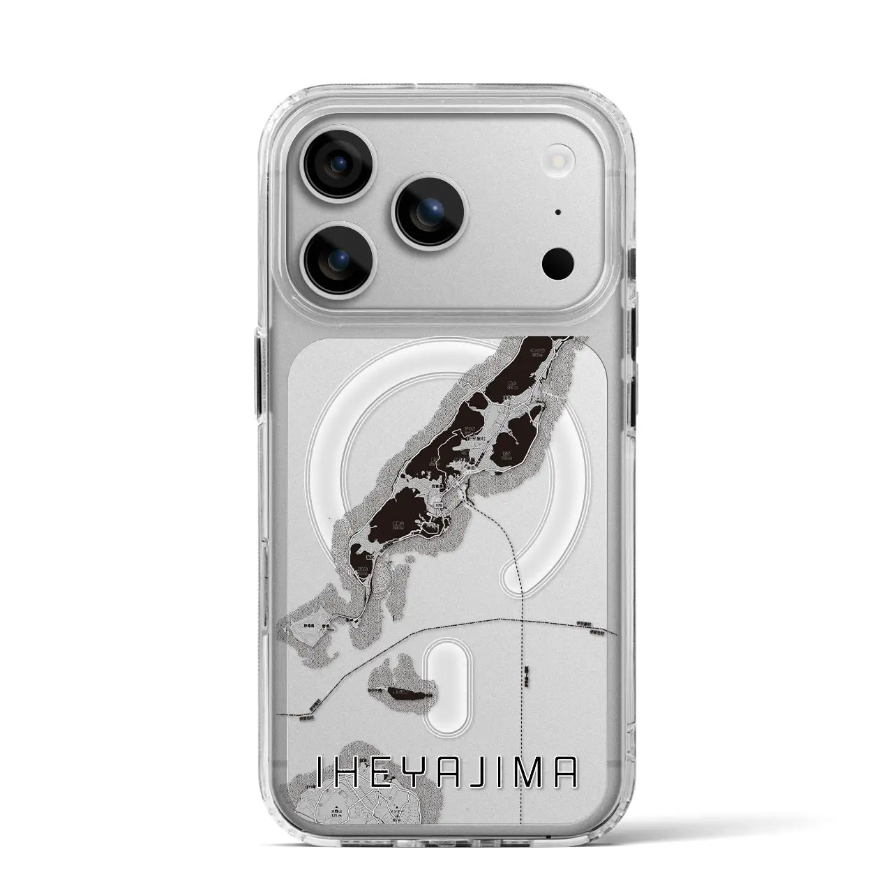 【伊平屋島(沖縄県)】地図柄iPhoneケース(MagSafeタイプ)