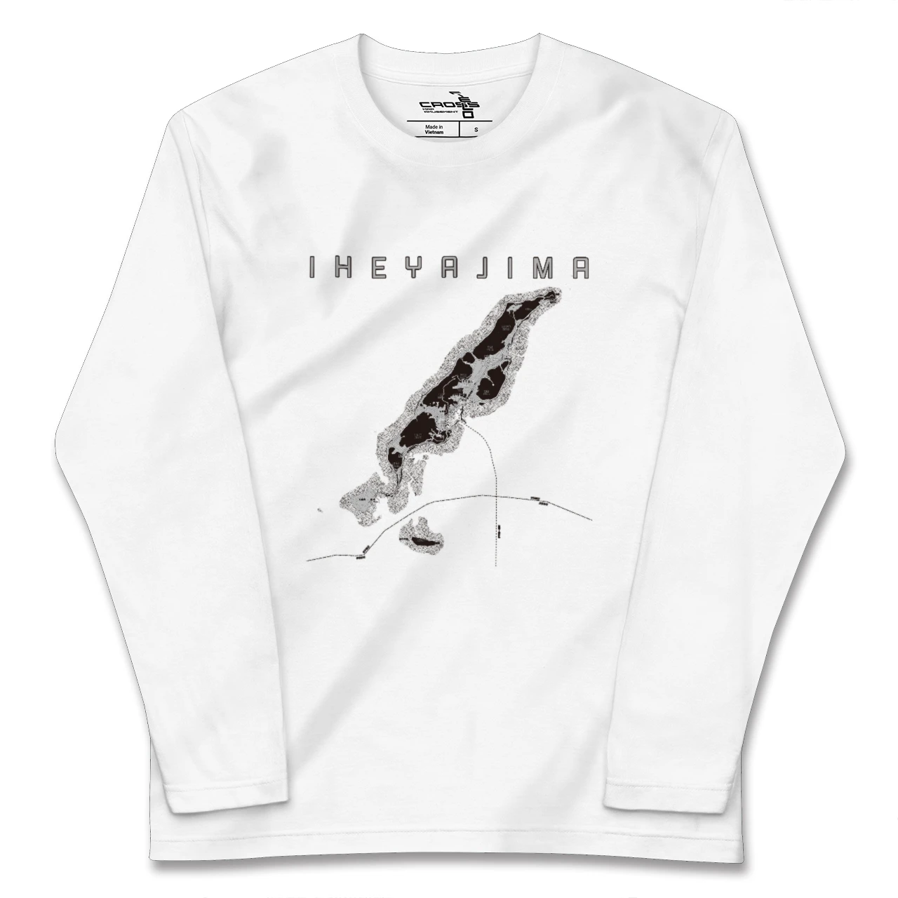 【伊平屋島(沖縄県)】地図柄ロングスリーブTシャツ