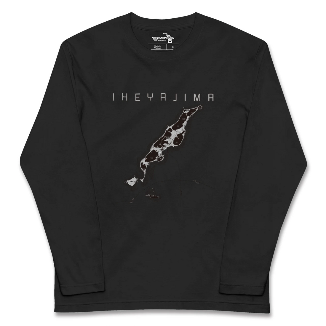 【伊平屋島(沖縄県)】地図柄ロングスリーブTシャツ
