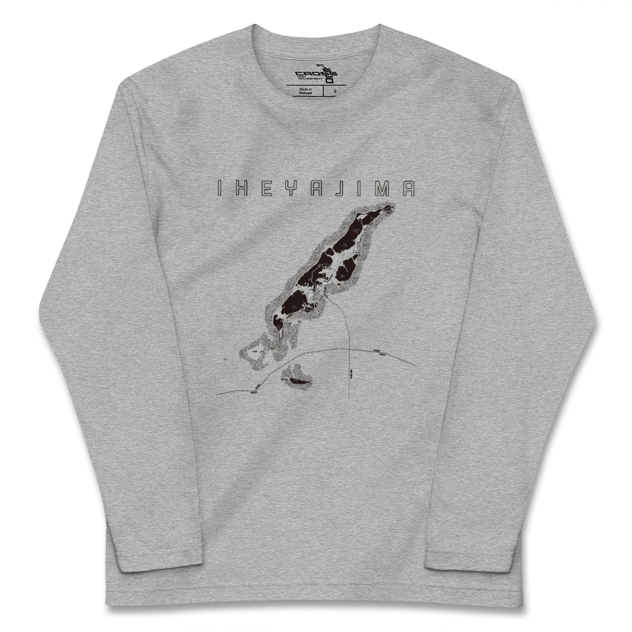 【伊平屋島(沖縄県)】地図柄ロングスリーブTシャツ