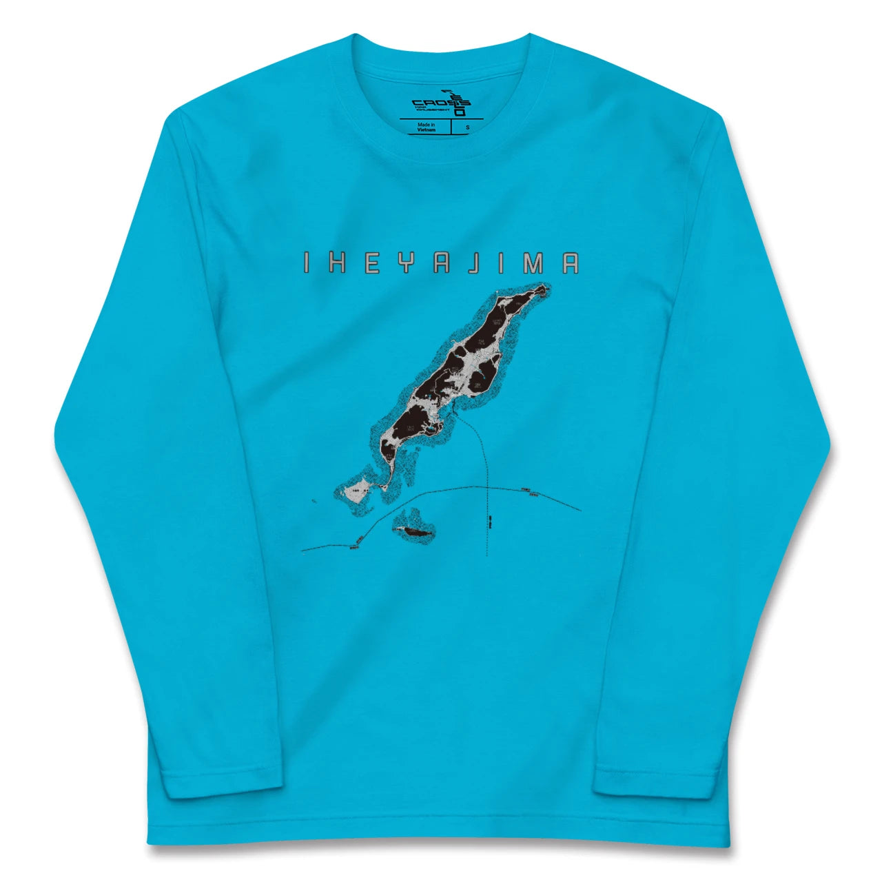 【伊平屋島(沖縄県)】地図柄ロングスリーブTシャツ