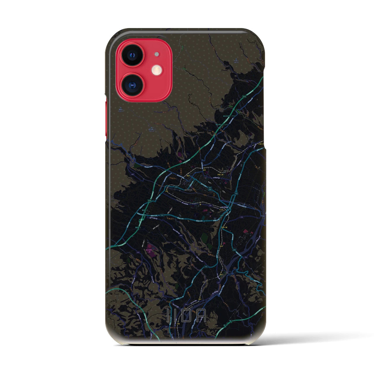 【飯田(長野県)】地図柄iPhoneケース(バックカバータイプ)