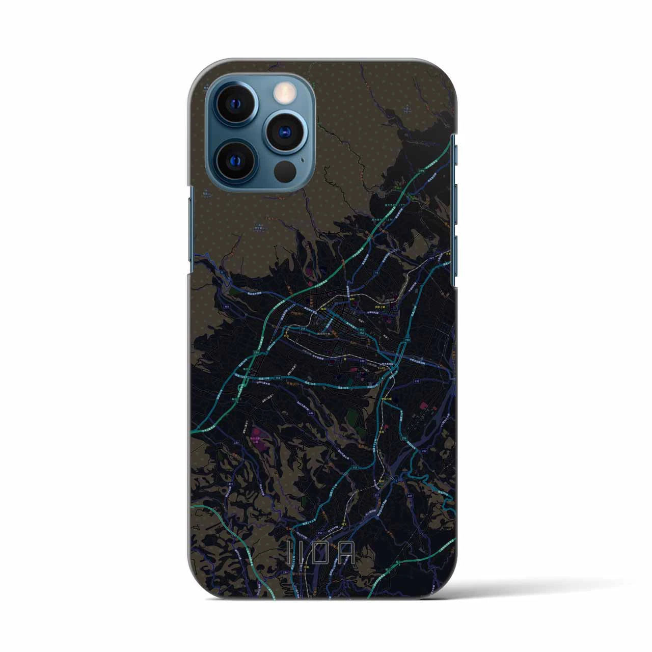 【飯田(長野県)】地図柄iPhoneケース(バックカバータイプ)