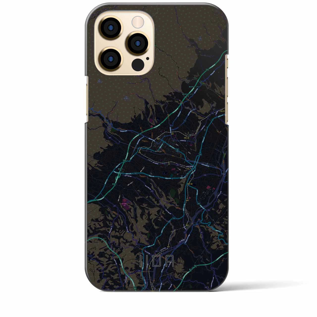 【飯田(長野県)】地図柄iPhoneケース(バックカバータイプ)