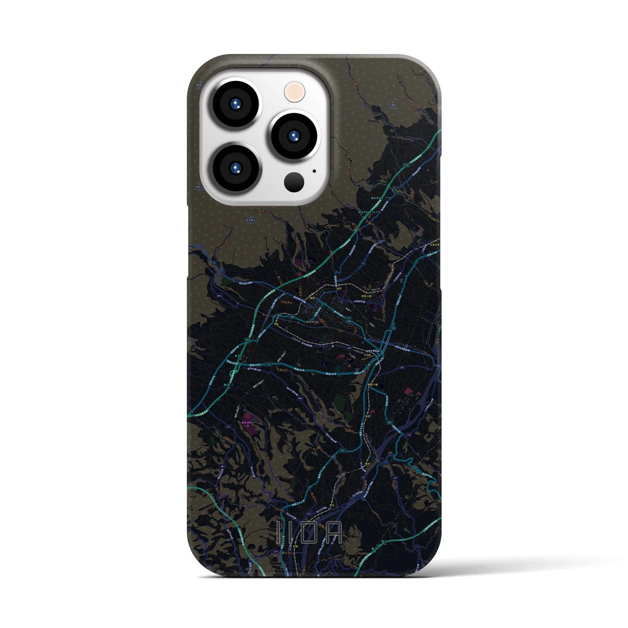 【飯田(長野県)】地図柄iPhoneケース(バックカバータイプ)