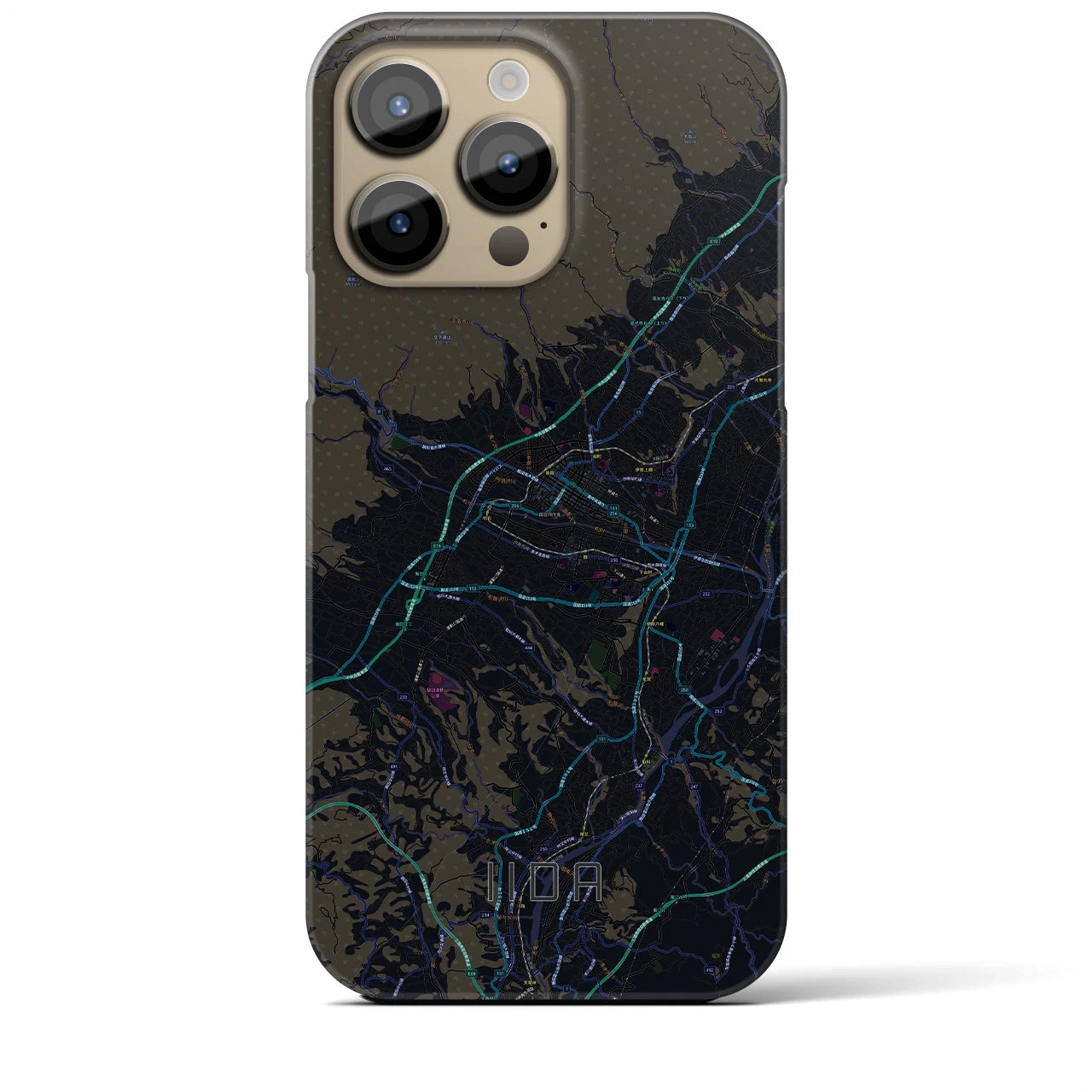 【飯田(長野県)】地図柄iPhoneケース(バックカバータイプ)