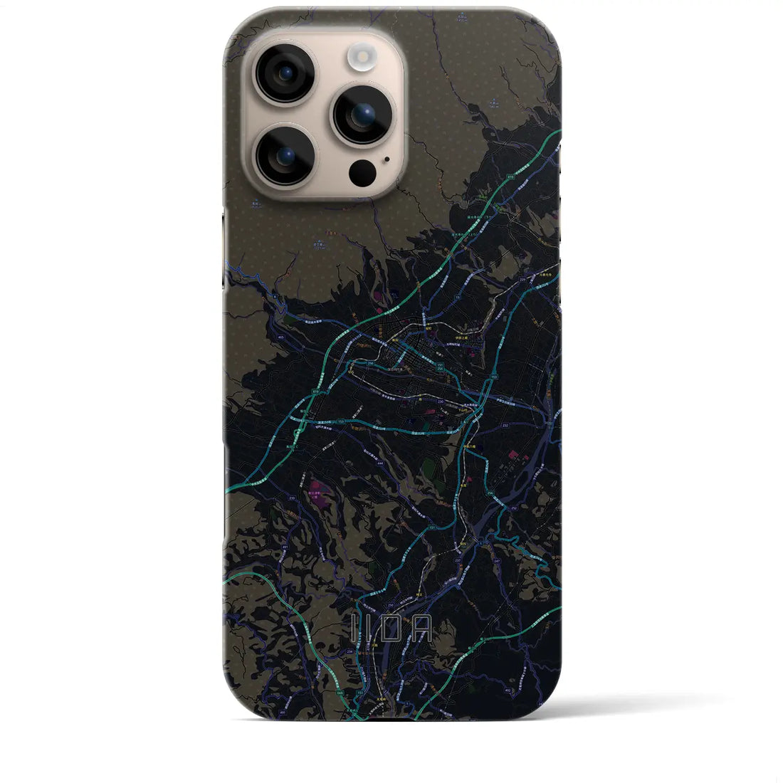 【飯田(長野県)】地図柄iPhoneケース(バックカバータイプ)