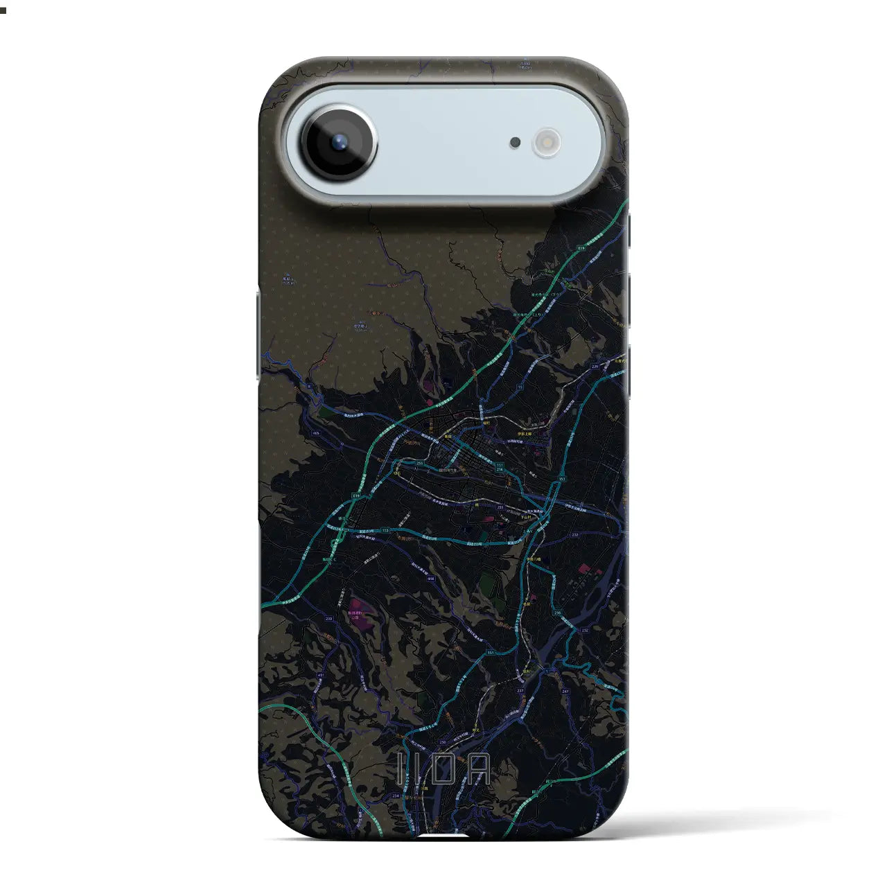 【飯田(長野県)】地図柄iPhoneケース(バックカバータイプ)