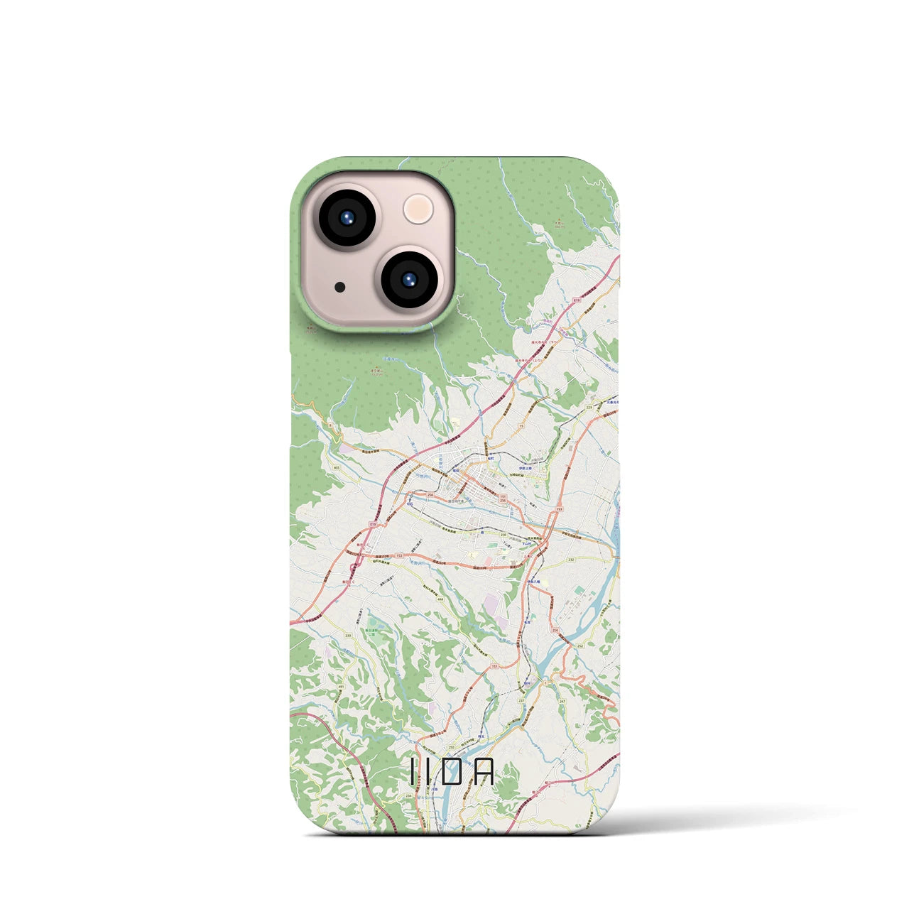 【飯田(長野県)】地図柄iPhoneケース(バックカバータイプ)