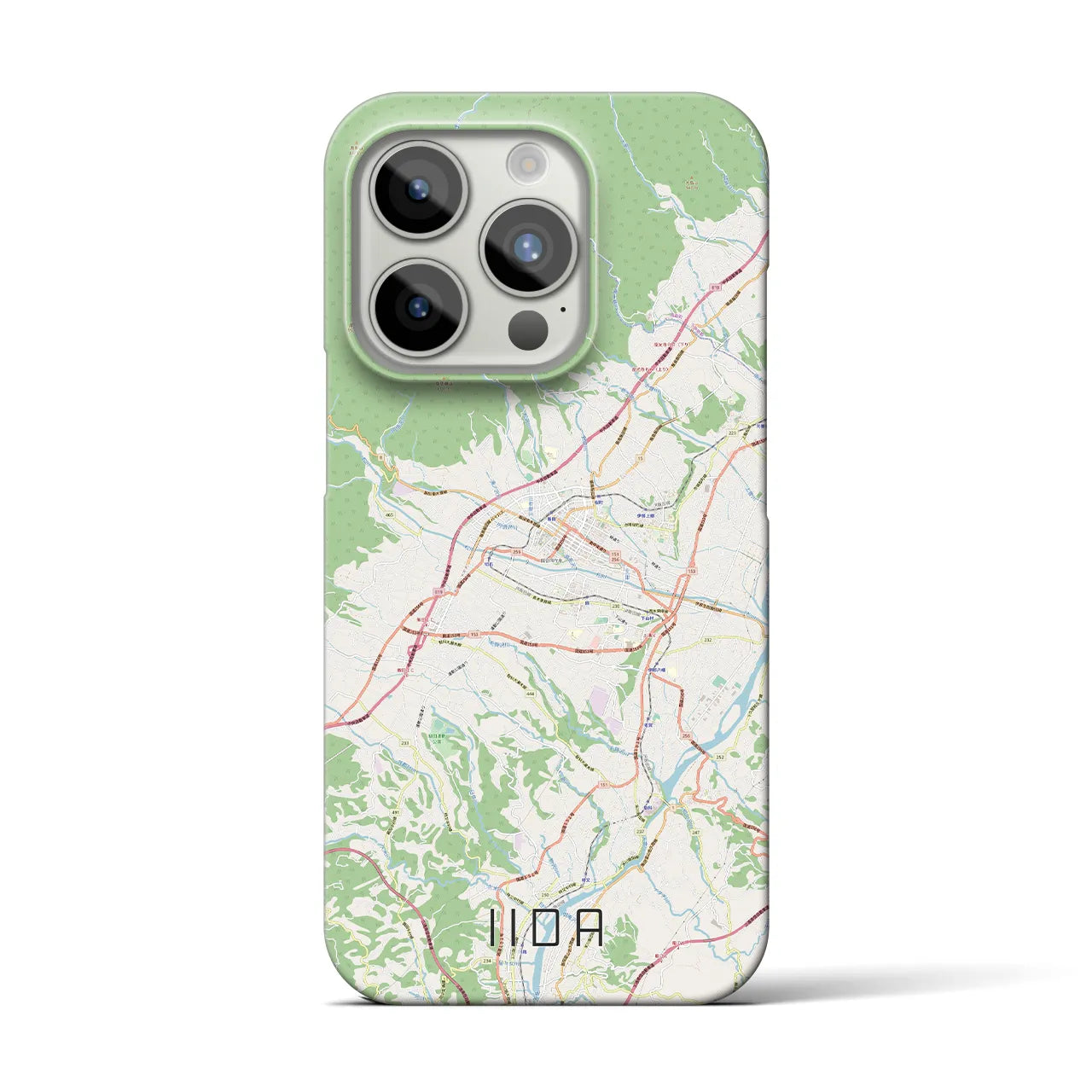 【飯田(長野県)】地図柄iPhoneケース(バックカバータイプ)