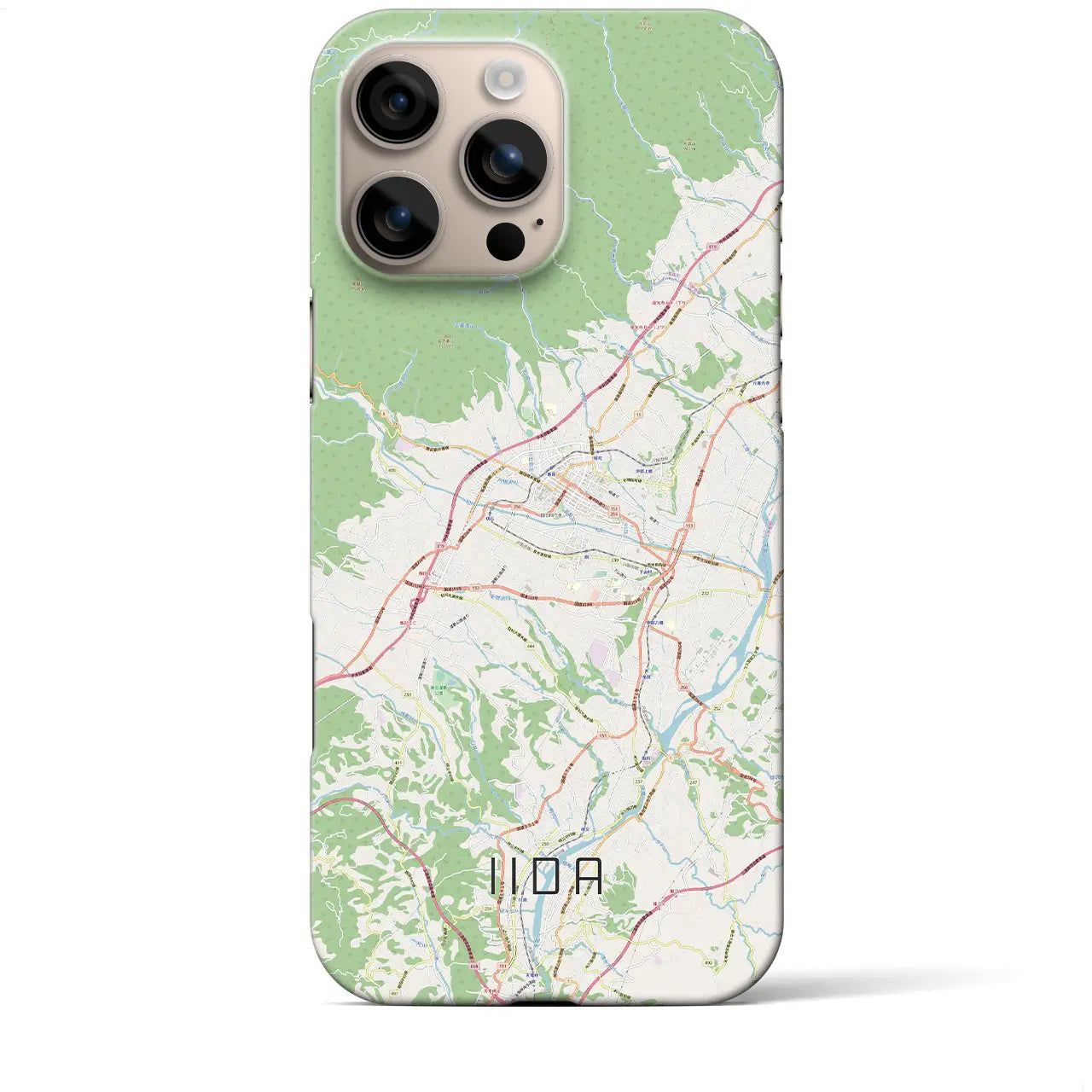 【飯田(長野県)】地図柄iPhoneケース(バックカバータイプ)