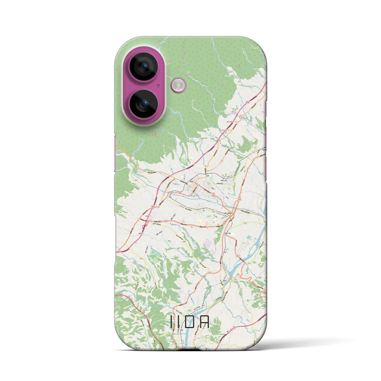 【飯田(長野県)】地図柄iPhoneケース(バックカバータイプ)