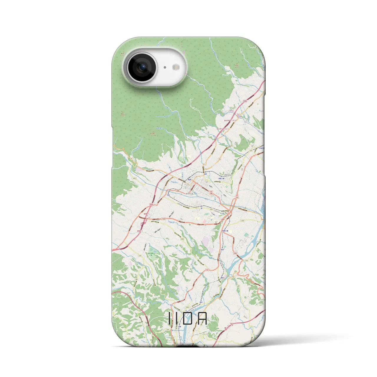 【飯田(長野県)】地図柄iPhoneケース(バックカバータイプ)