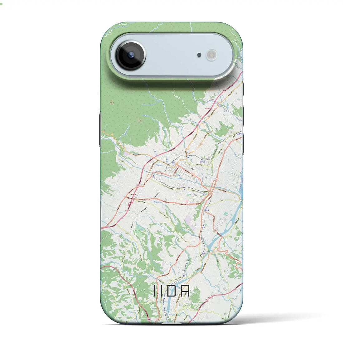 【飯田(長野県)】地図柄iPhoneケース(バックカバータイプ)ナチュラル・iPhone 17 Pro Max 用