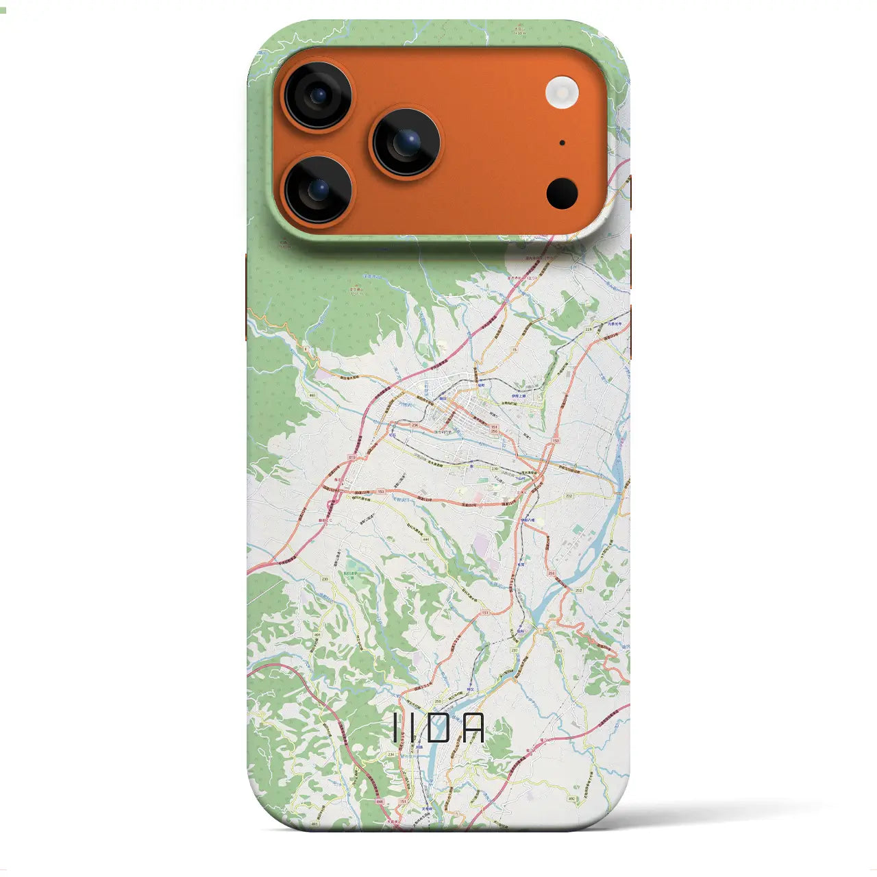 【飯田(長野県)】地図柄iPhoneケース(バックカバータイプ)